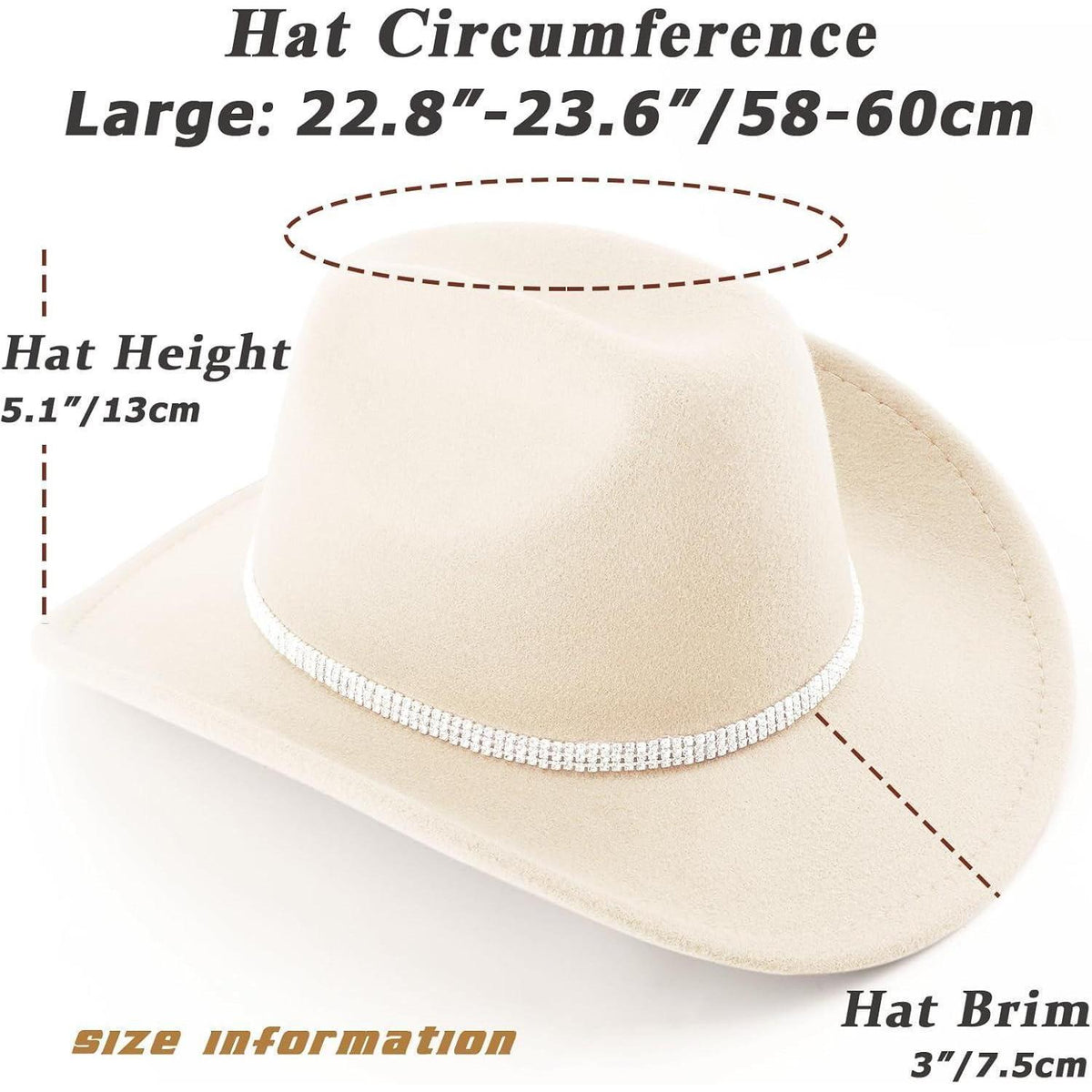 Damen Fedora Hut mit breiter Krempe & Strass – Retro Panama Hut