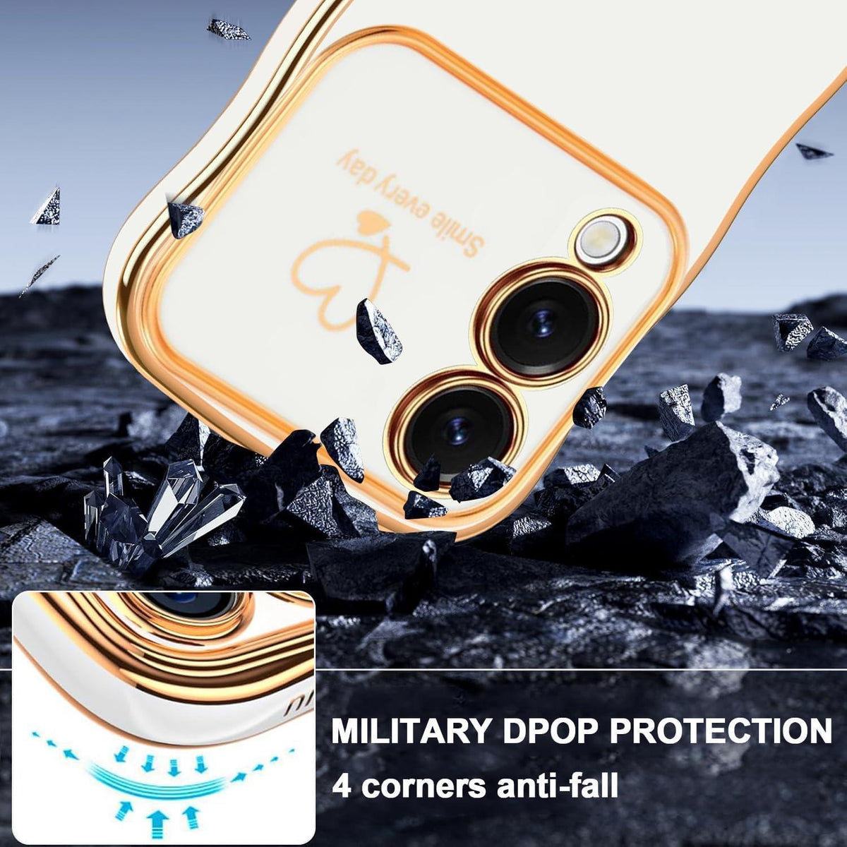 Handyhülle Samsung S25 Edge Mädchen Wellen Galvanisiert Weiß