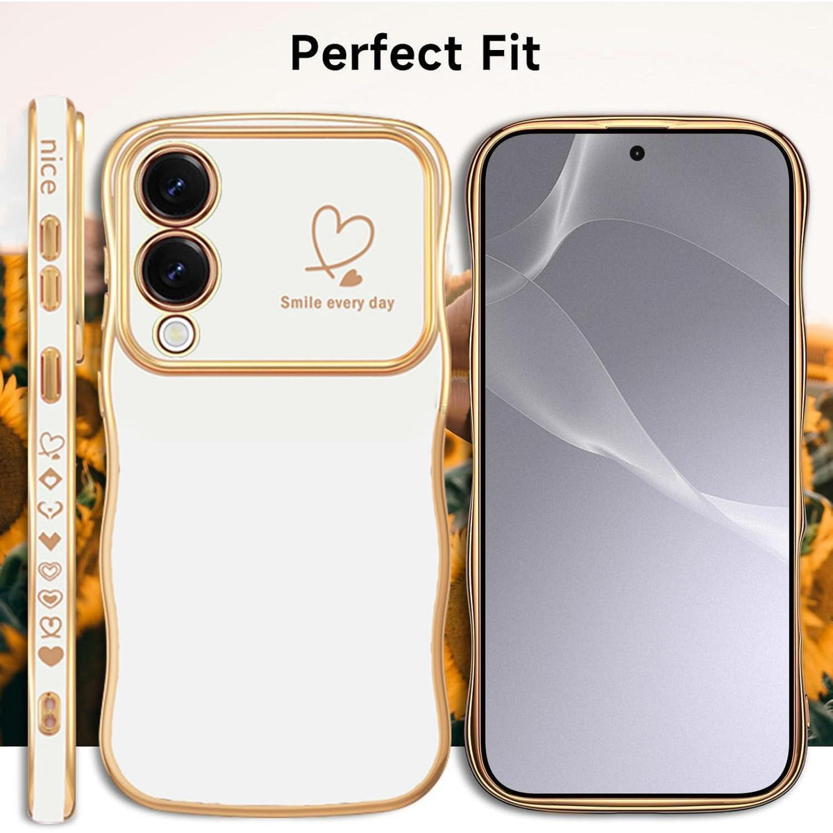 Handyhülle Samsung S25 Edge Mädchen Wellen Galvanisiert Weiß