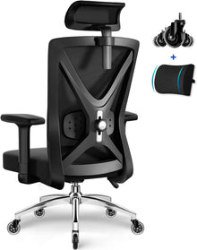 Ergonomischer Bürostuhl mit verstellbaren Armlehnen & Lendenstütze