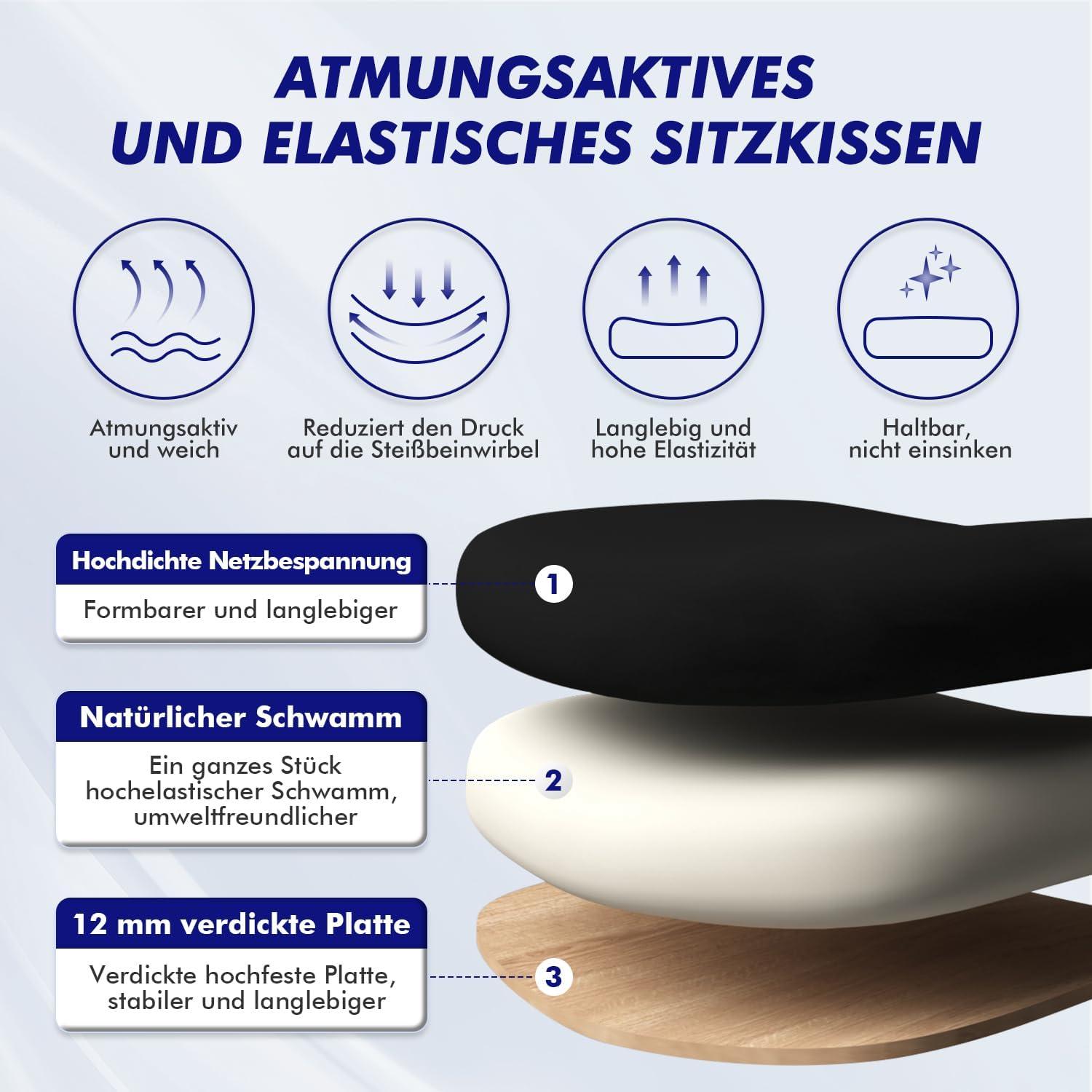 Ergonomischer Bürostuhl mit verstellbaren Armlehnen und