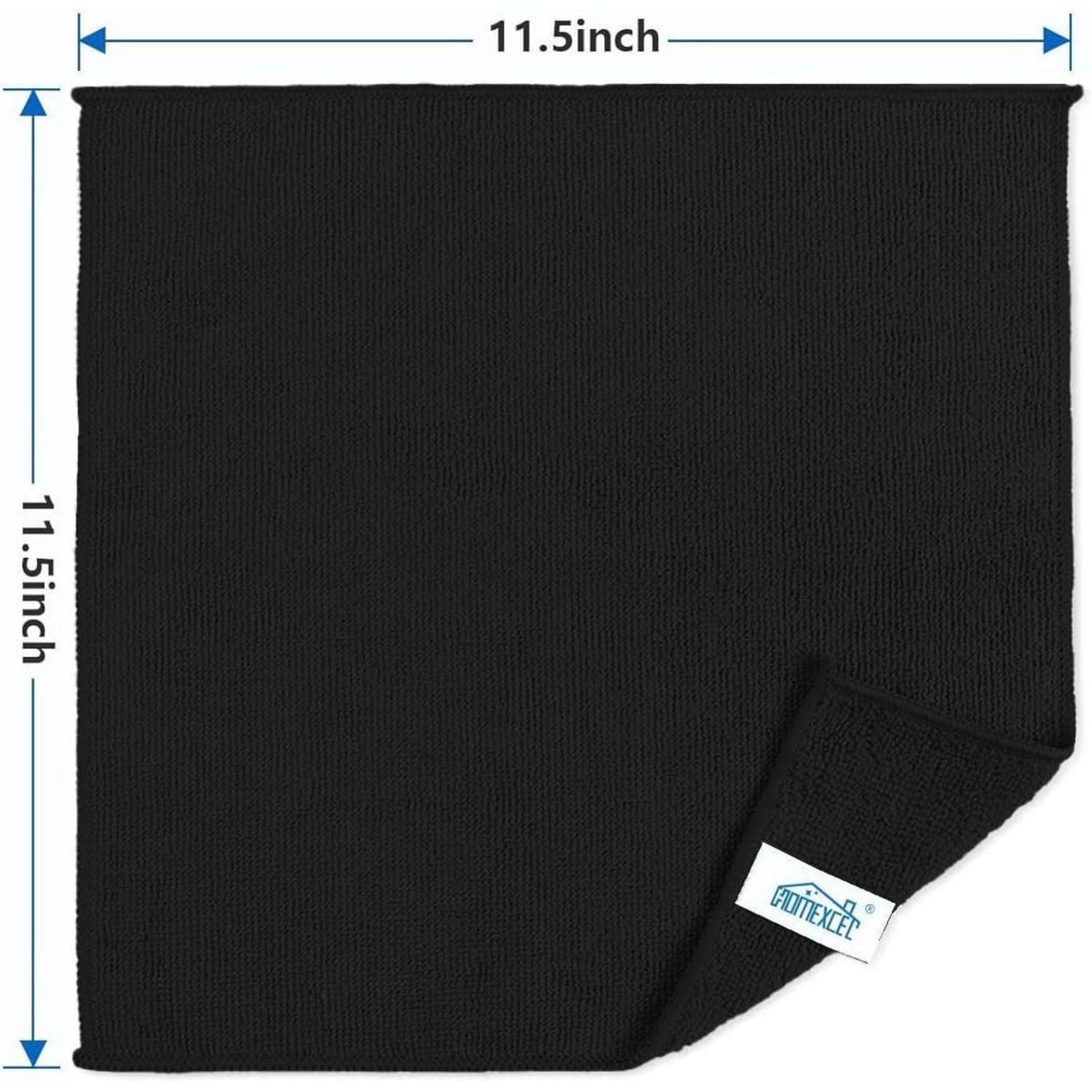 50x Mikrofaser Reinigungstücher Schwarz – Wiederverwendbar & Fusselfrei