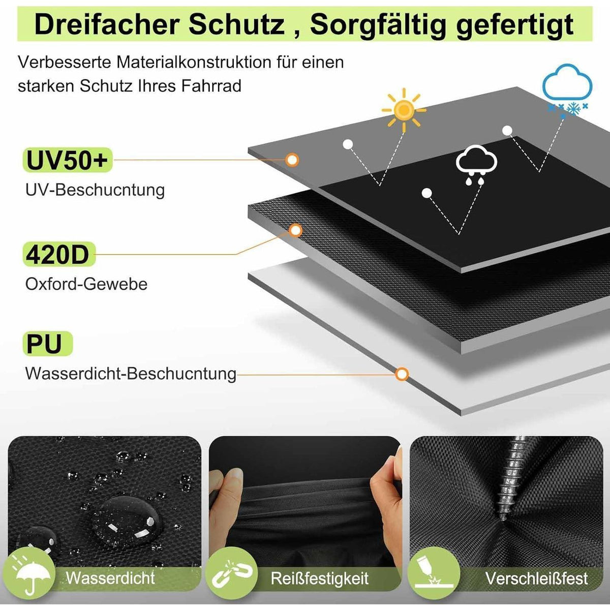 Wetterfeste Grillabdeckung 120x60x120cm – Robust & Langlebig