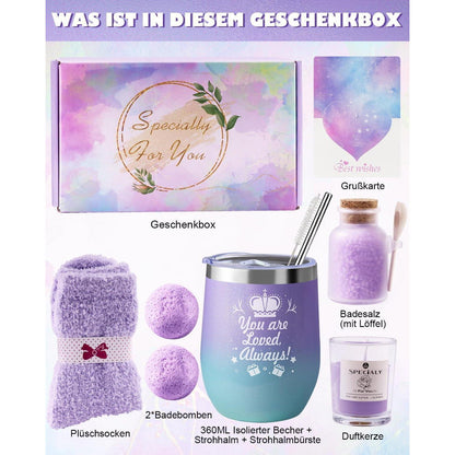 Geschenkset Entspannung für Frauen mit Thermobecher
