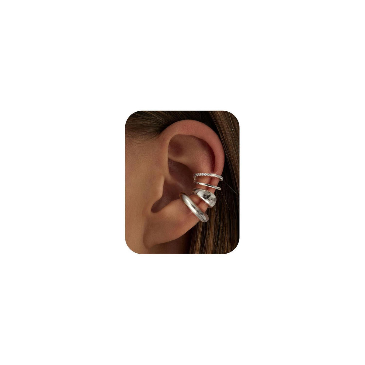 Ohrclips Damen 3er Set Ohne Ohrlöcher Gold Silber