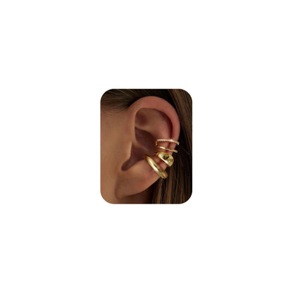 Ohrclips Damen 3er Set Ohne Ohrlöcher Gold Silber