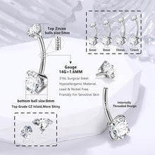 14G 925 Silber Bauchnabelpiercing Hypoallergener Titan Gold