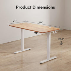 Elektrisch höhenverstellbarer Schreibtisch 100x60 cm Memory-Steuerung