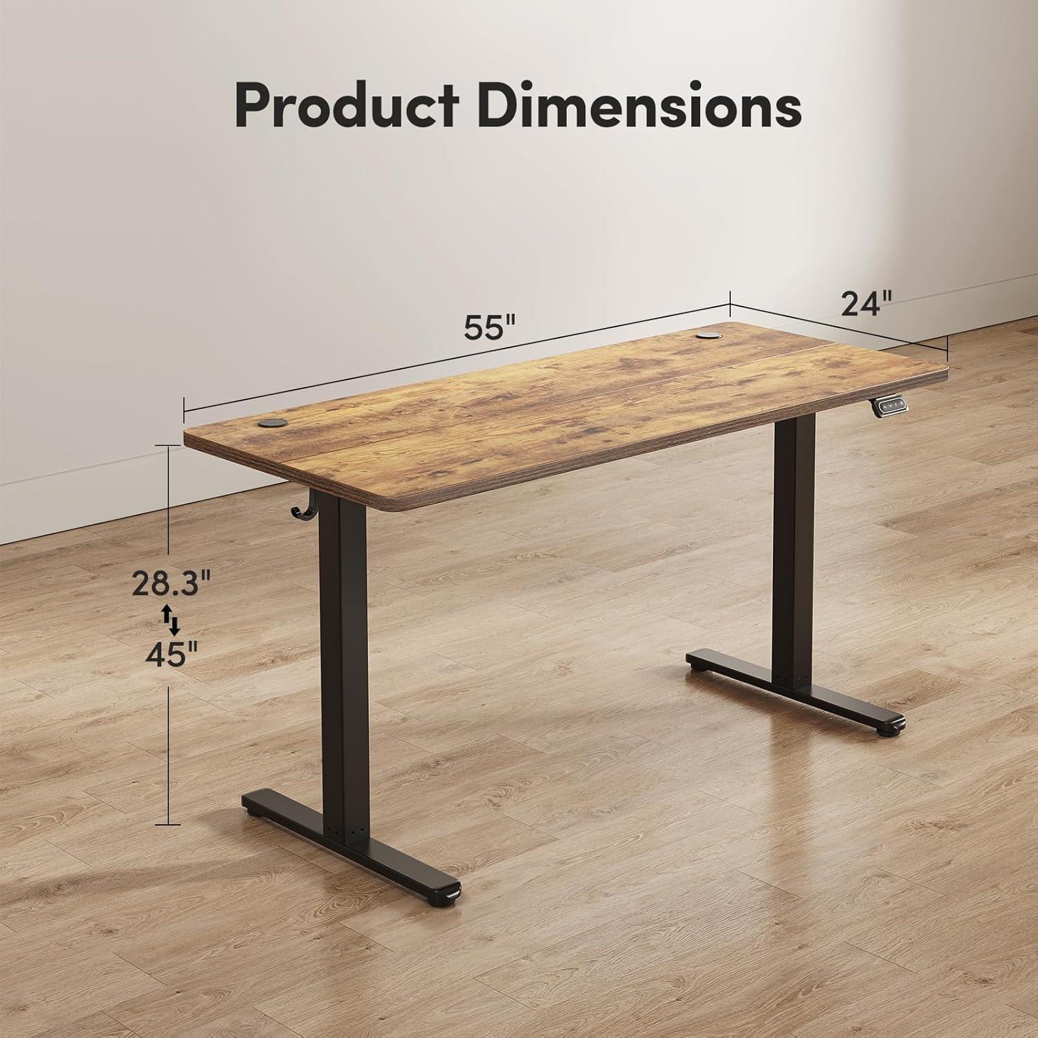 Höhenverstellbarer Elektrischer Schreibtisch 140x60cm Steh-Sitz Tisch