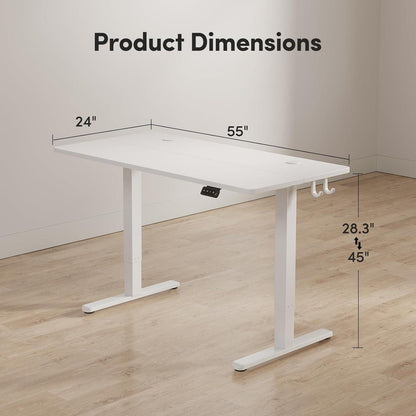 Elektrischer Schreibtisch Höhenverstellbar Stehpult 140x60 cm