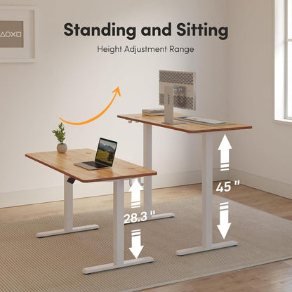 FEZIBO Schreibtisch Elektrisch Höhenverstellbar 120x60 cm Memory-Steuerung Homeoffice