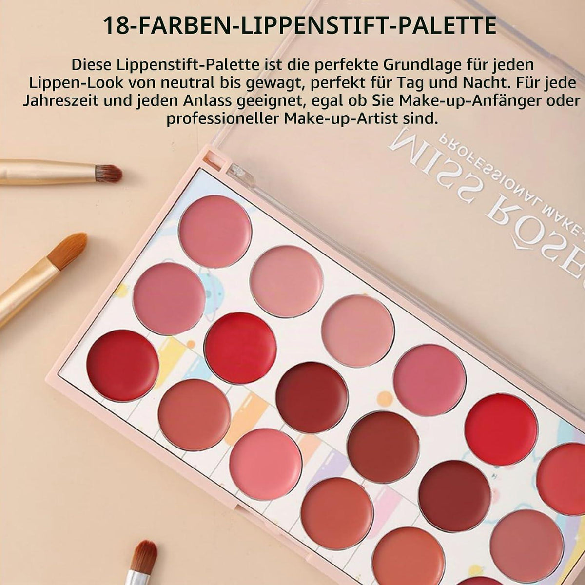 18 Farben Lipgloss Set – Wasserdicht & Langlebig