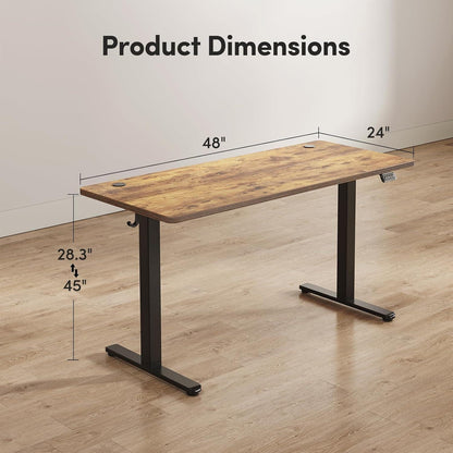 Höhenverstellbarer Schreibtisch Elektrisch 120 x 60 cm Stehpult