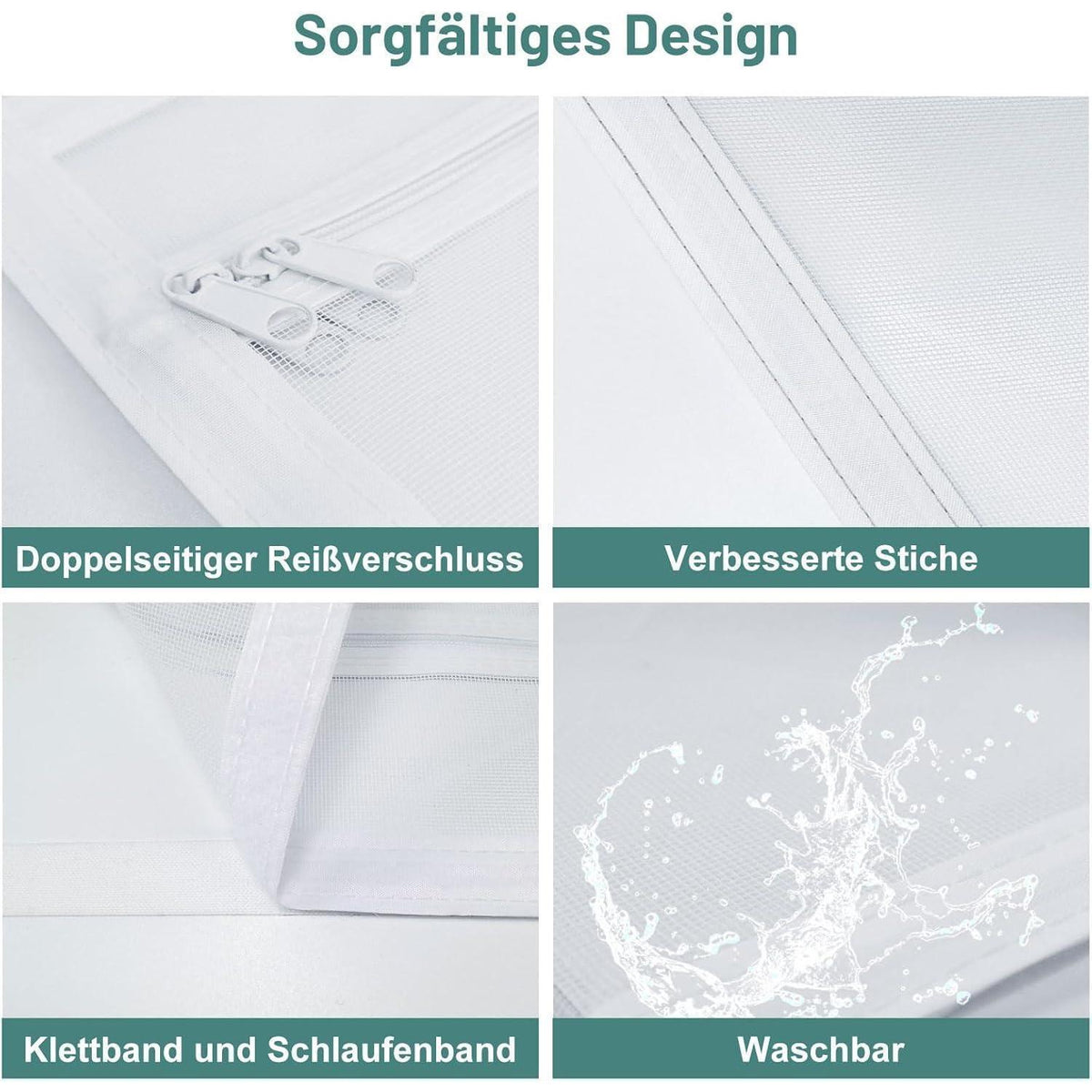 Katzengittertür verstärkt – Reißverschluss & Hakenband