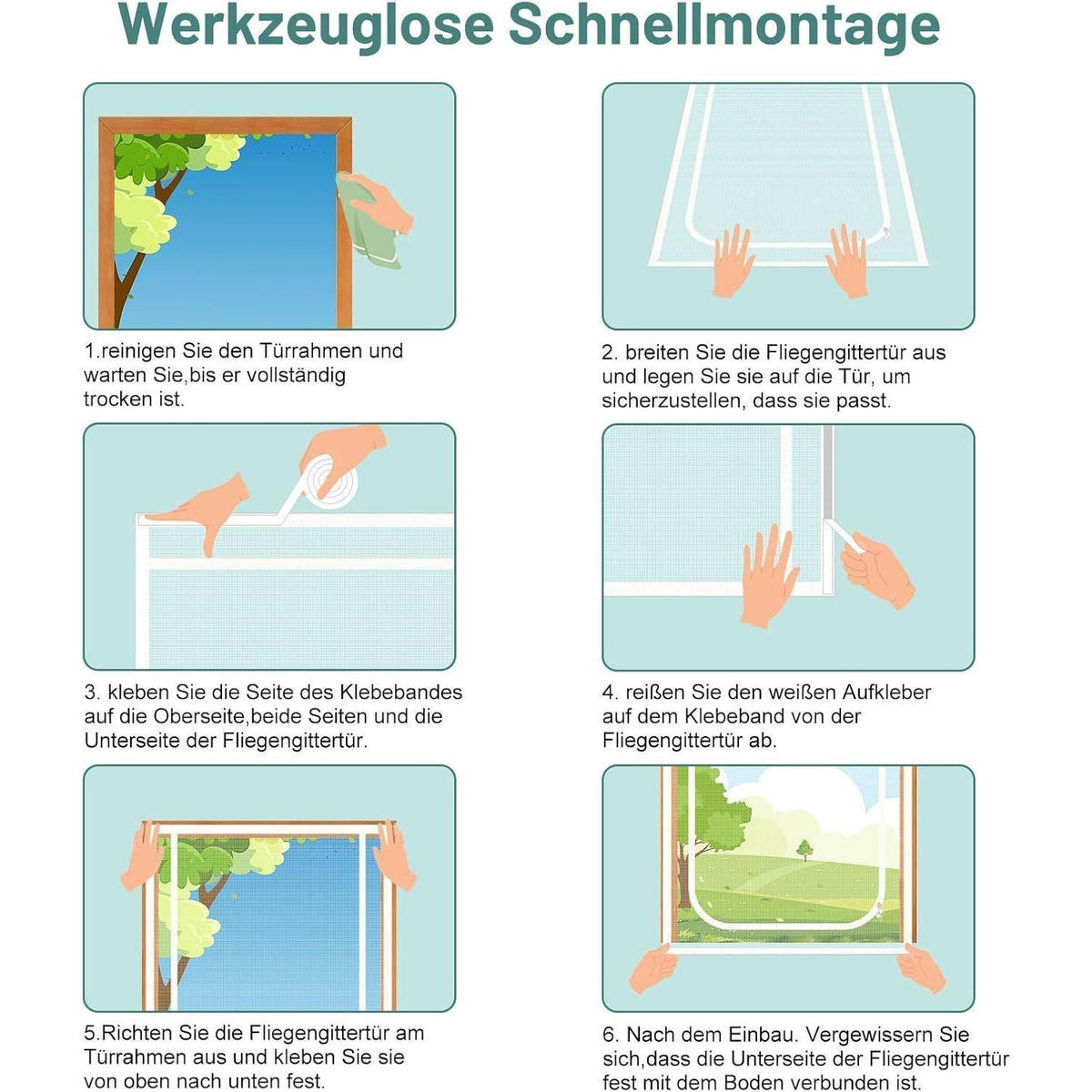 Katzengittertür verstärkt – Reißverschluss & Hakenband