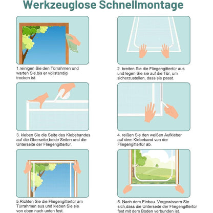 Katzengittertür verstärkt – Reißverschluss & Hakenband