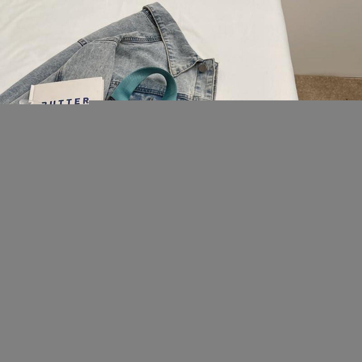Umhängetasche Halbmond Nylon Groß Hellblau