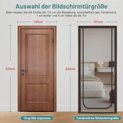 Katzengittertür verstärkt – Reißverschluss & Kratzschutz (100x220cm)