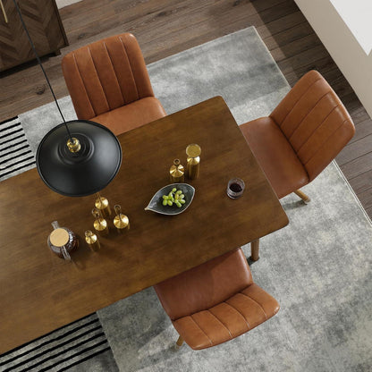 Zouron Braun Bürostuhl – Mid Century Modern Drehstuhl mit Holzbeinen