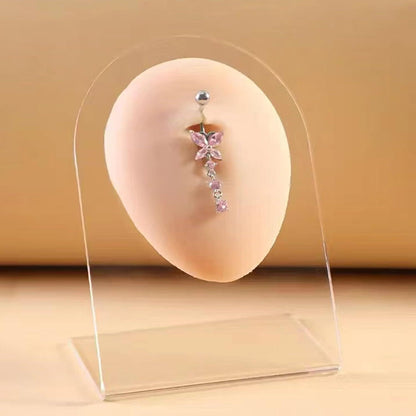 Bauchnabelpiercing Set 14G Chirurgenstahl Herz Schmetterling CZ Ring