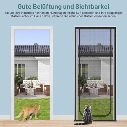 Katzengittertür verstärkt – Reißverschluss, 80x200cm