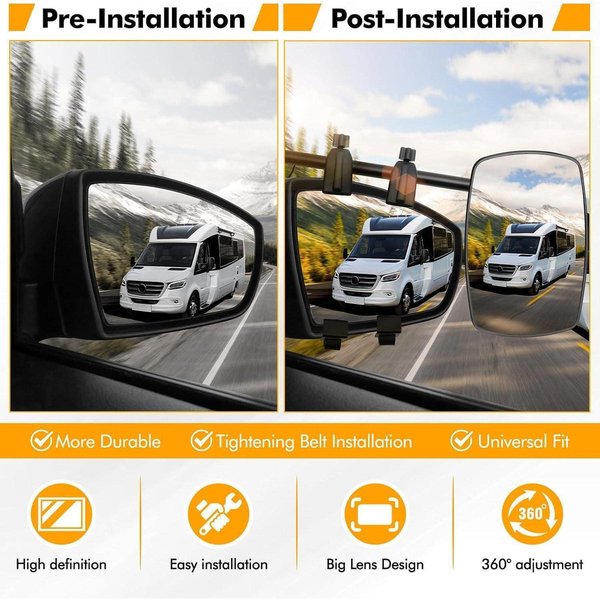 Caravan-Spiegel Wohnwagen Aussenspiegel für Auto & Wohnmobil
