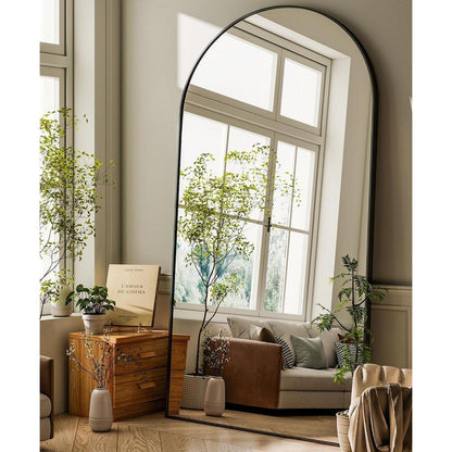 Ganzkörperspiegel Bogen Schwarz – 198x89cm, Stand- & Wandspiegel