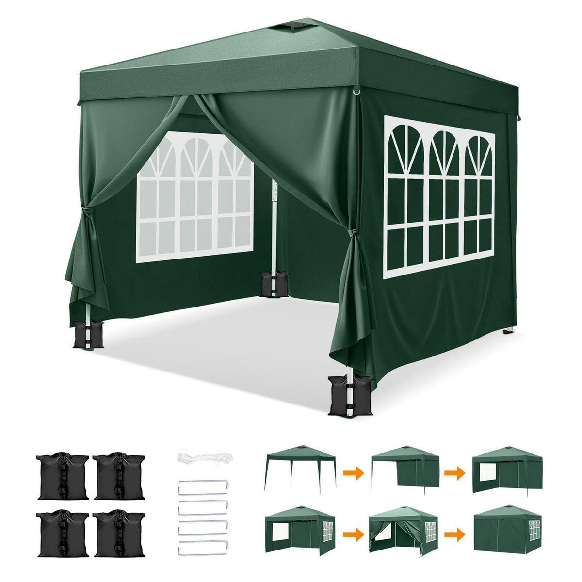 Faltpavillon 3x3m – Wasserdicht & Höhenverstellbar mit Zubehör