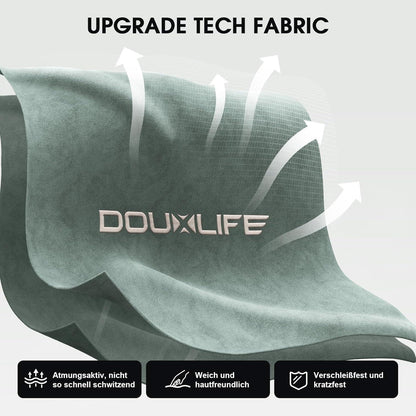 Douxlife Gaming Stuhl Stoff Massage Sitzkissen Fußstütze 158kg Hellgrün