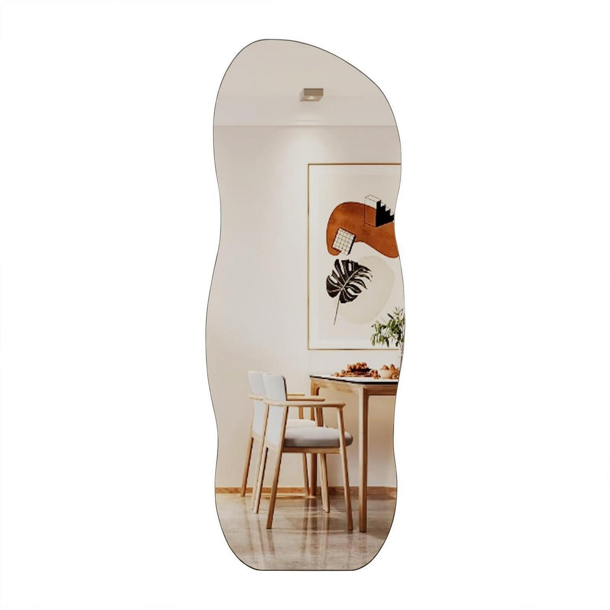 Asymmetrischer Wandspiegel Wellen-Design 160x60cm