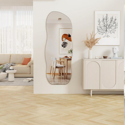 Asymmetrischer Wandspiegel Wellen-Design 160x60cm