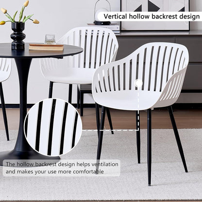 Esszimmerstuhl Set 4er – Weiß, Modern & Ergonomisch