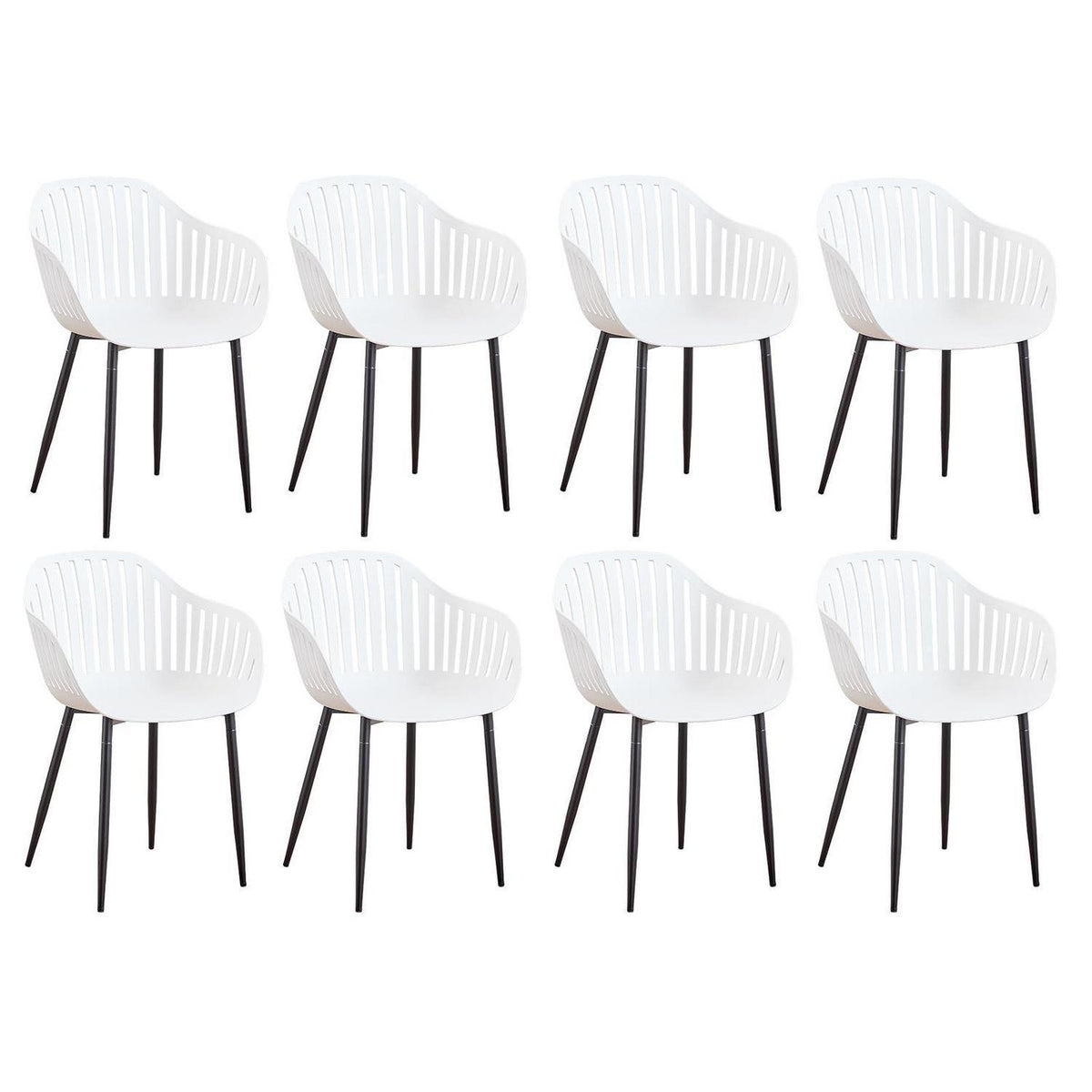 Esszimmerstuhl Set 8er – Weiß, Modern & Ergonomisch