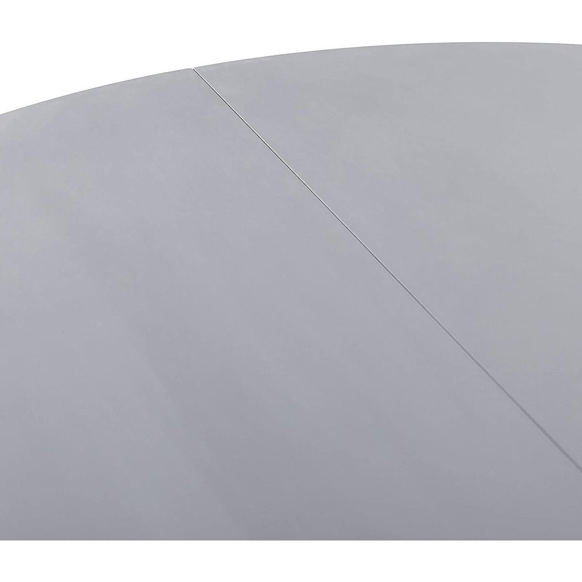 Esszimmergruppe Grau-Weiß: Runder Tisch (80cm) + 4 Stühle