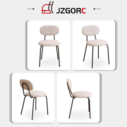 Moderner Esszimmerstuhl 4er-Set, Khaki, Stapelbar