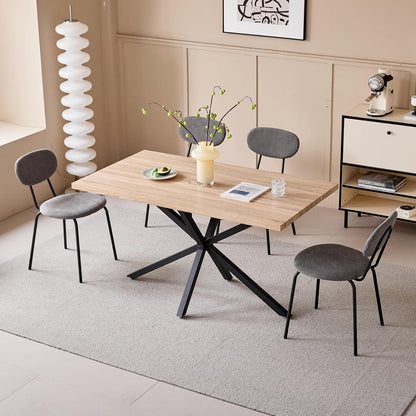 Esszimmerstuhl Set 6er – Modern, Gepolstert, Dunkelgrau