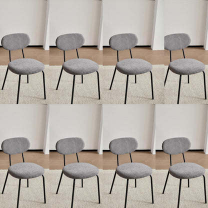 Moderner Esszimmerstuhl 8er Set – Dunkelgrau, Stapelbar