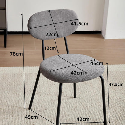 Moderner Esszimmerstuhl 8er Set – Dunkelgrau, Stapelbar