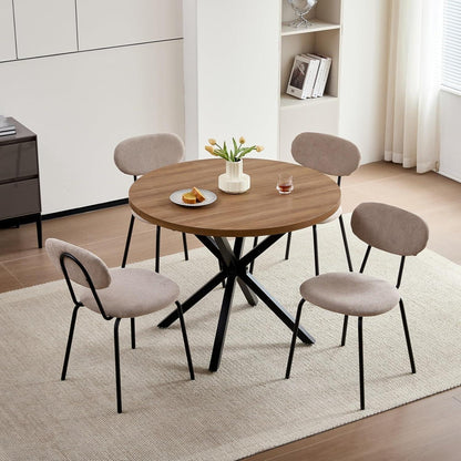 Moderner Esszimmerstuhl 6er Set – Khaki, Stapelbar & Bequem