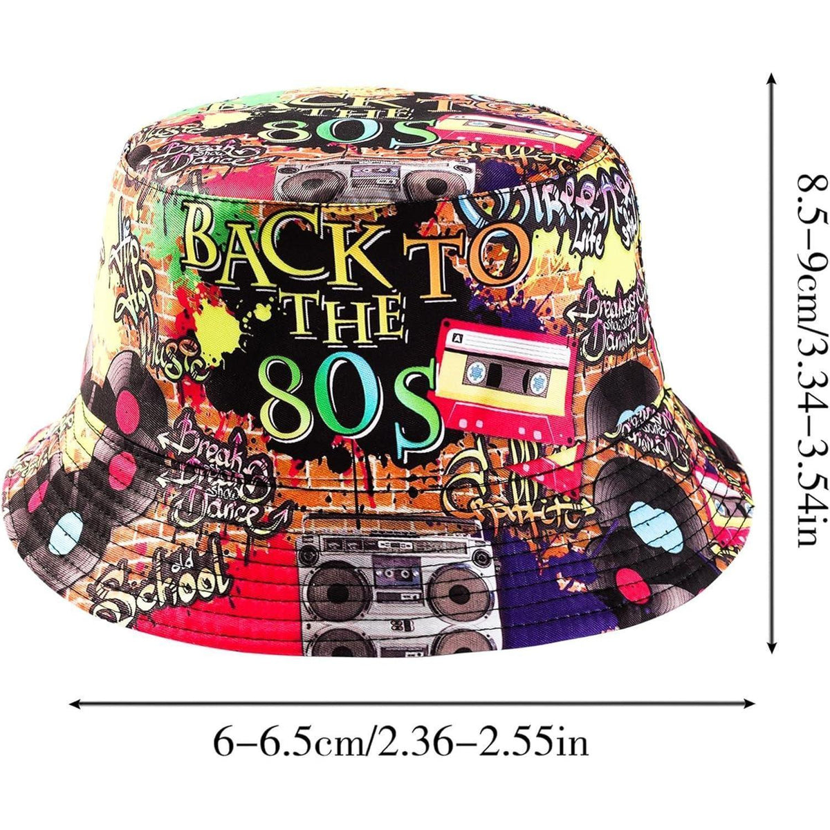 80er Bucket Hut Unisex – Retro Fischerhut für Outdoor & Reisen