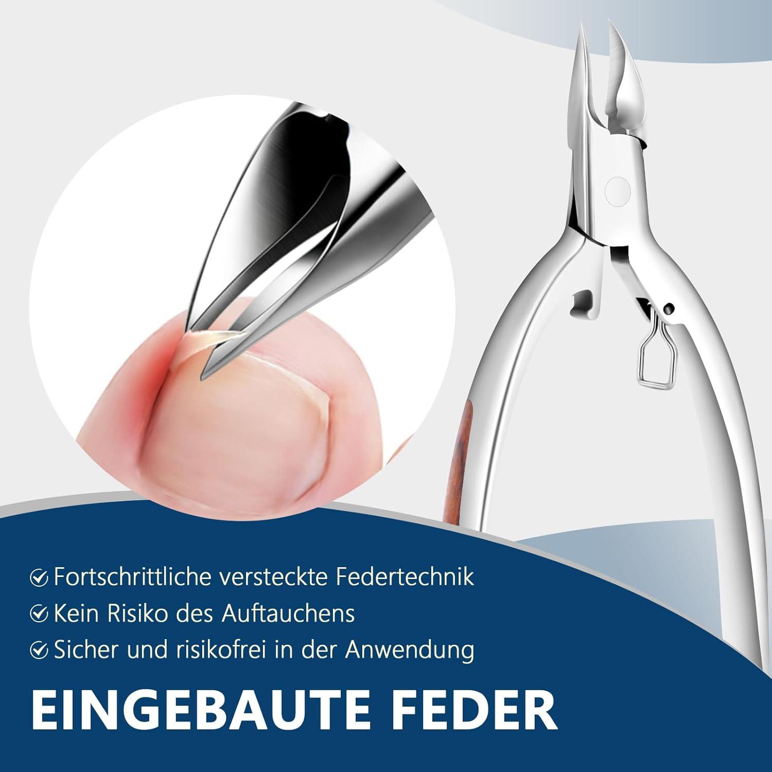 Nagelschere Edelstahl Zehennagel Profi Nagelknipser Fussnagel
