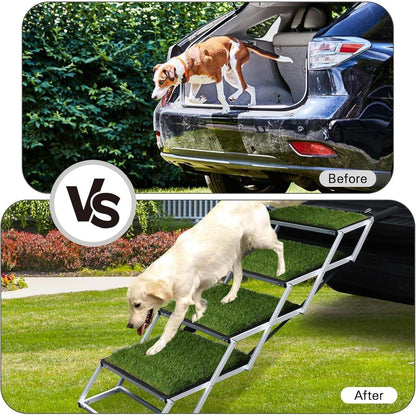 Hundetreppe Auto Klappbar – 4 Stufen, 64-68cm