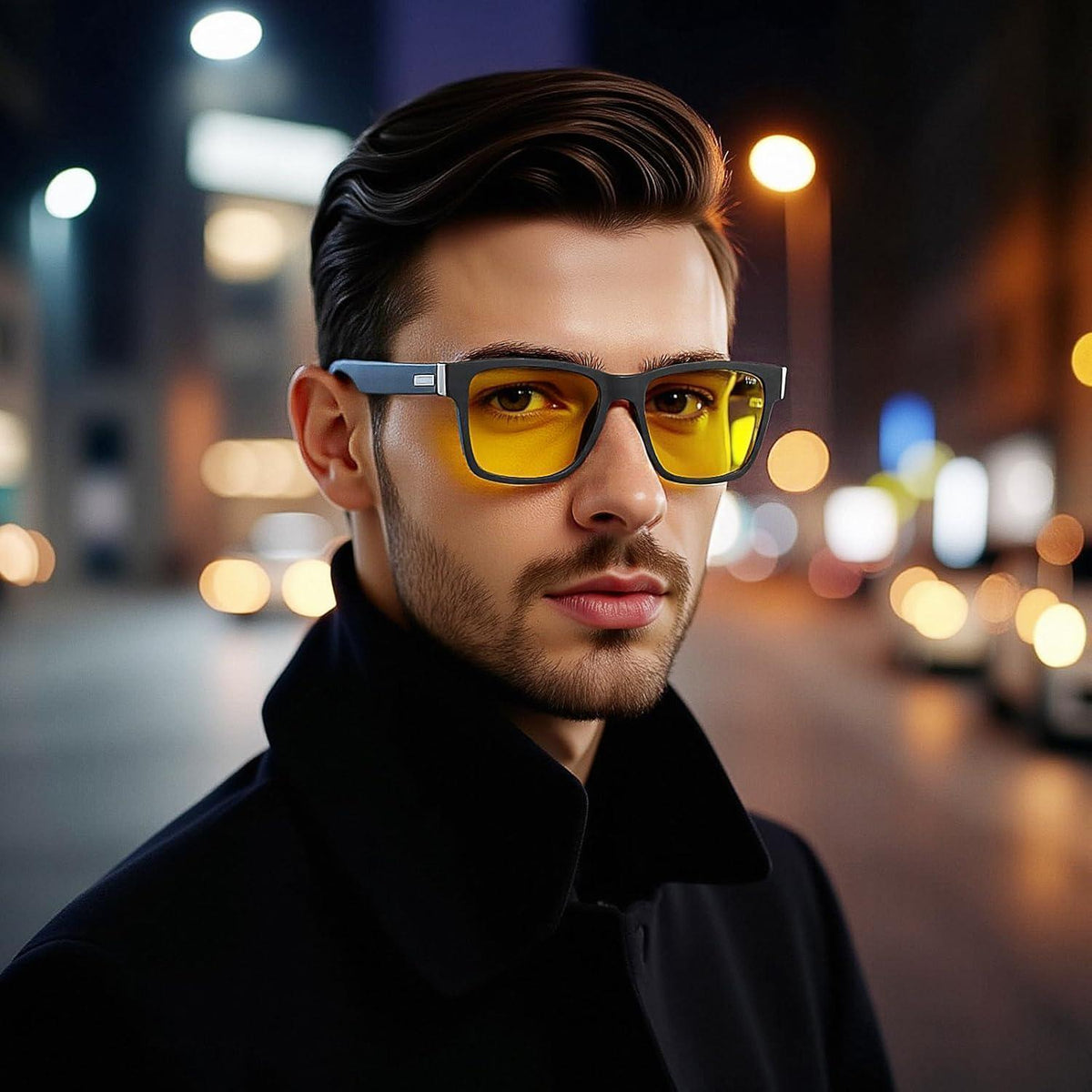 Perkanion Herren Sonnenbrille Polarisiert UV400 Gelb