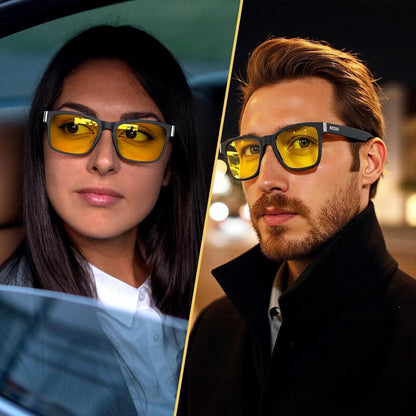 Perkanion Herren Sonnenbrille Polarisiert UV400 Gelb
