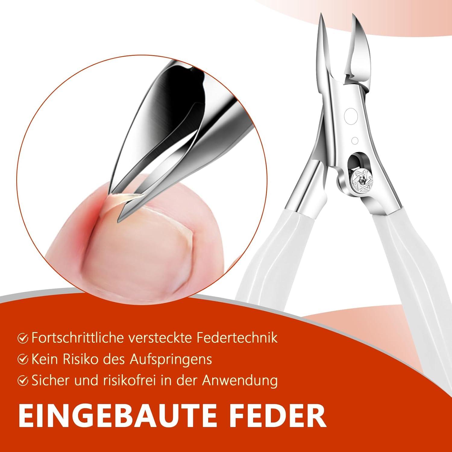 Professionelle Edelstahl Nagelschere für Fuss- und Fingernägel