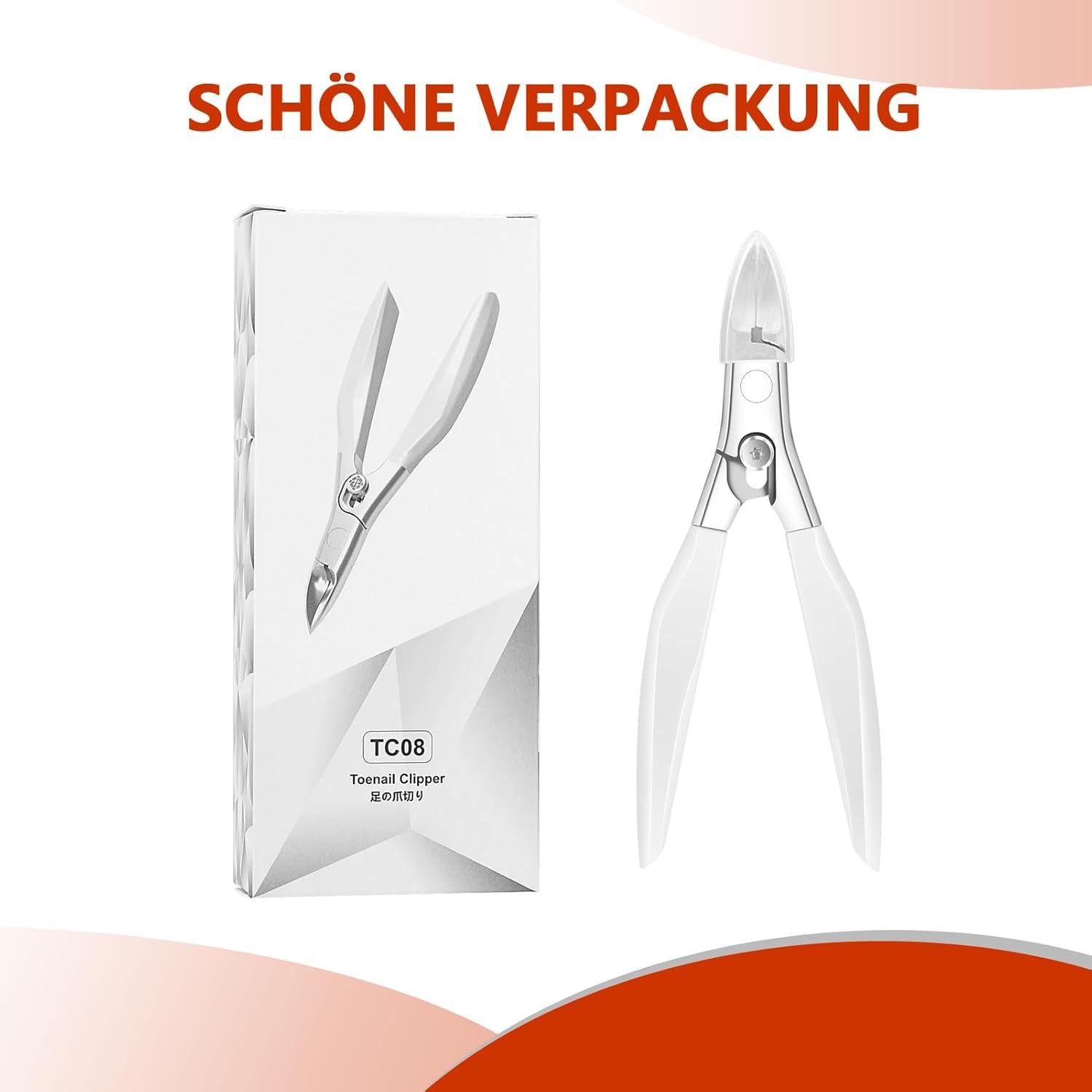 Präzise Nagelschere für Fuss- und Fingernägel aus Edelstahl, professionelle Ausführung