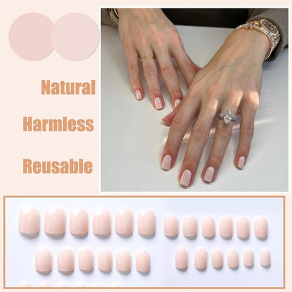 French Press on Nails Staubrosa Kurz Eckig - Künstliche Nägel