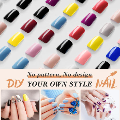 French Press on Nails Staubrosa Kurz Eckig - Künstliche Nägel