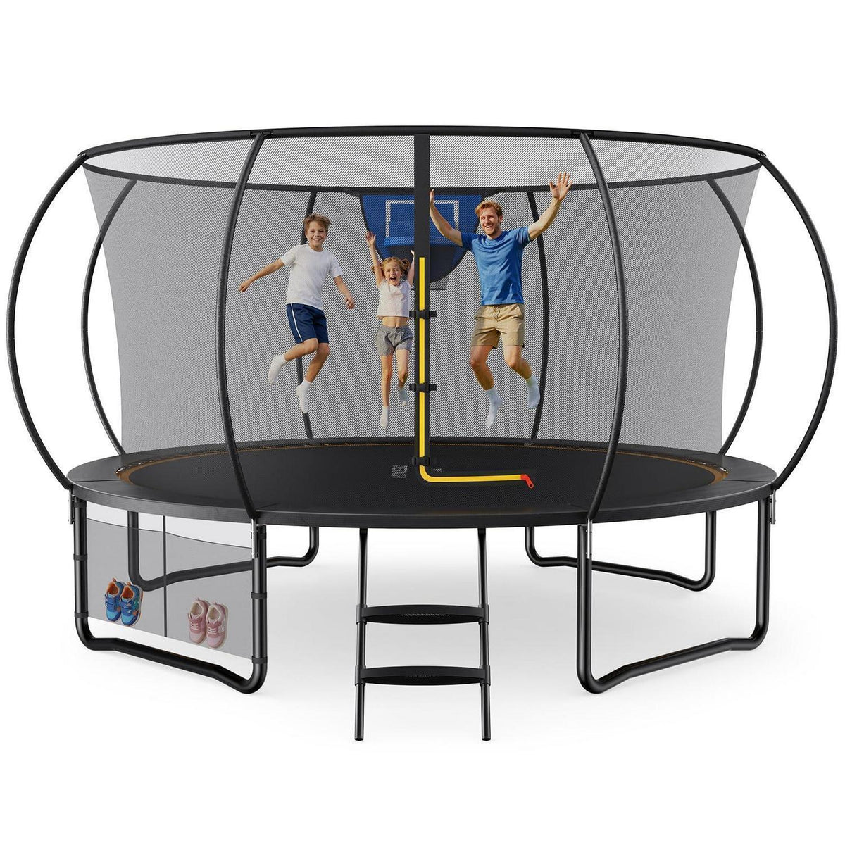 Outdoor Trampolin mit Sicherheitsnetz & Basketball 427cm
