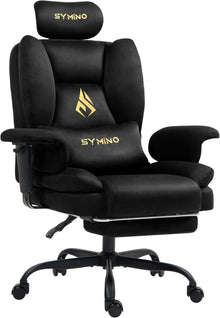 Ergonomischer Gaming Stuhl mit Fußstütze und Höhenverstellung
